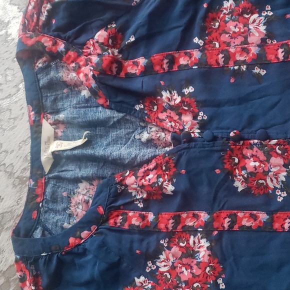 Matilda Jane Make Believe So Vivid Floral Blouse SzM - Picture 4 of 9
